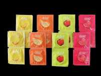 Prezerwatywy Durex 16 sztuk owocowe kolorowe zapachowe smakowe mix