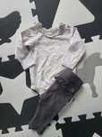 Komplet Body Spodenki Legginsy z Falbanką Prążkowane h&m