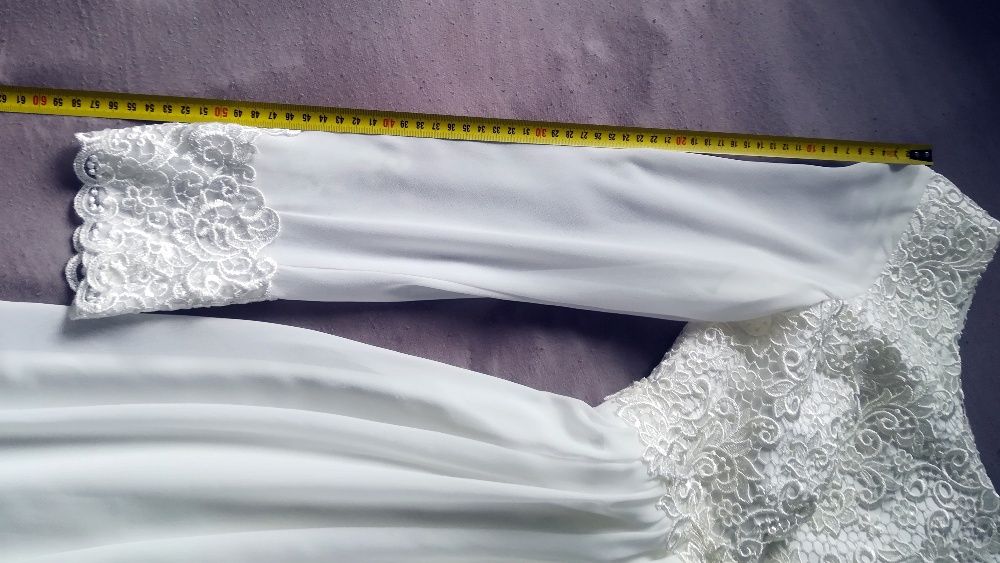 Sukienka ślubna ciążowa krótka