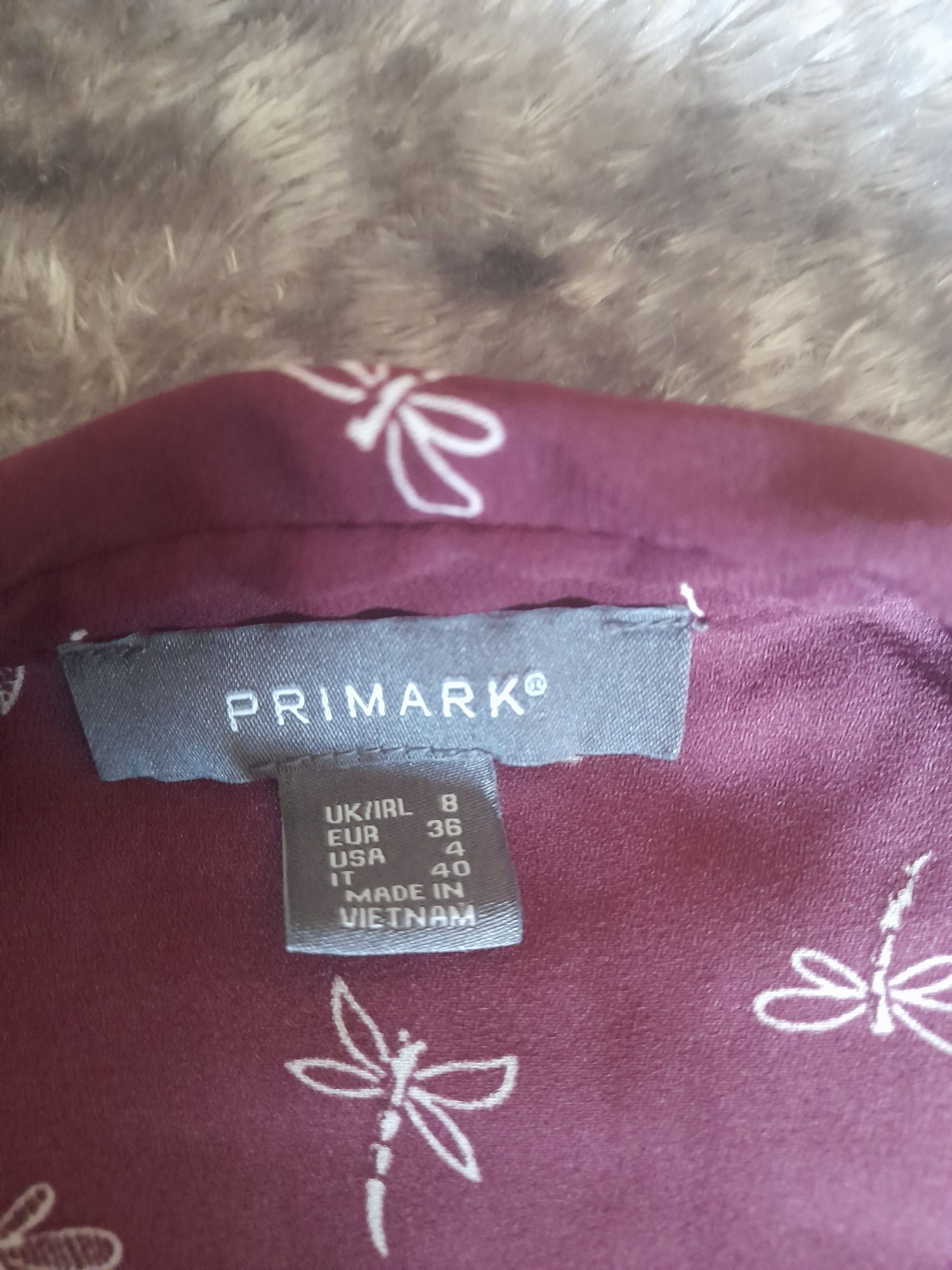 Camisa libelinhas rosa 36 Primark