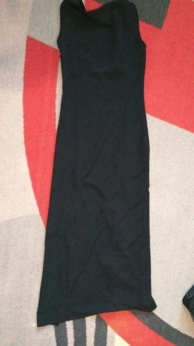 Długa, klasyczna, czarna suknia, rozmiar S, jak NOWA