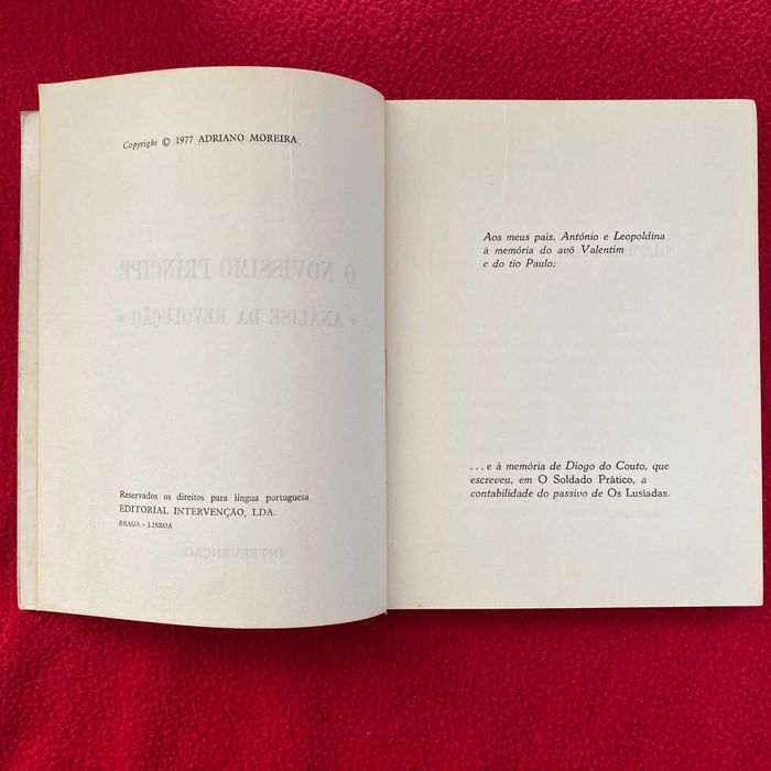 O novíssimo Príncipe – Análise da Revolução Autor: Adriano Moreira