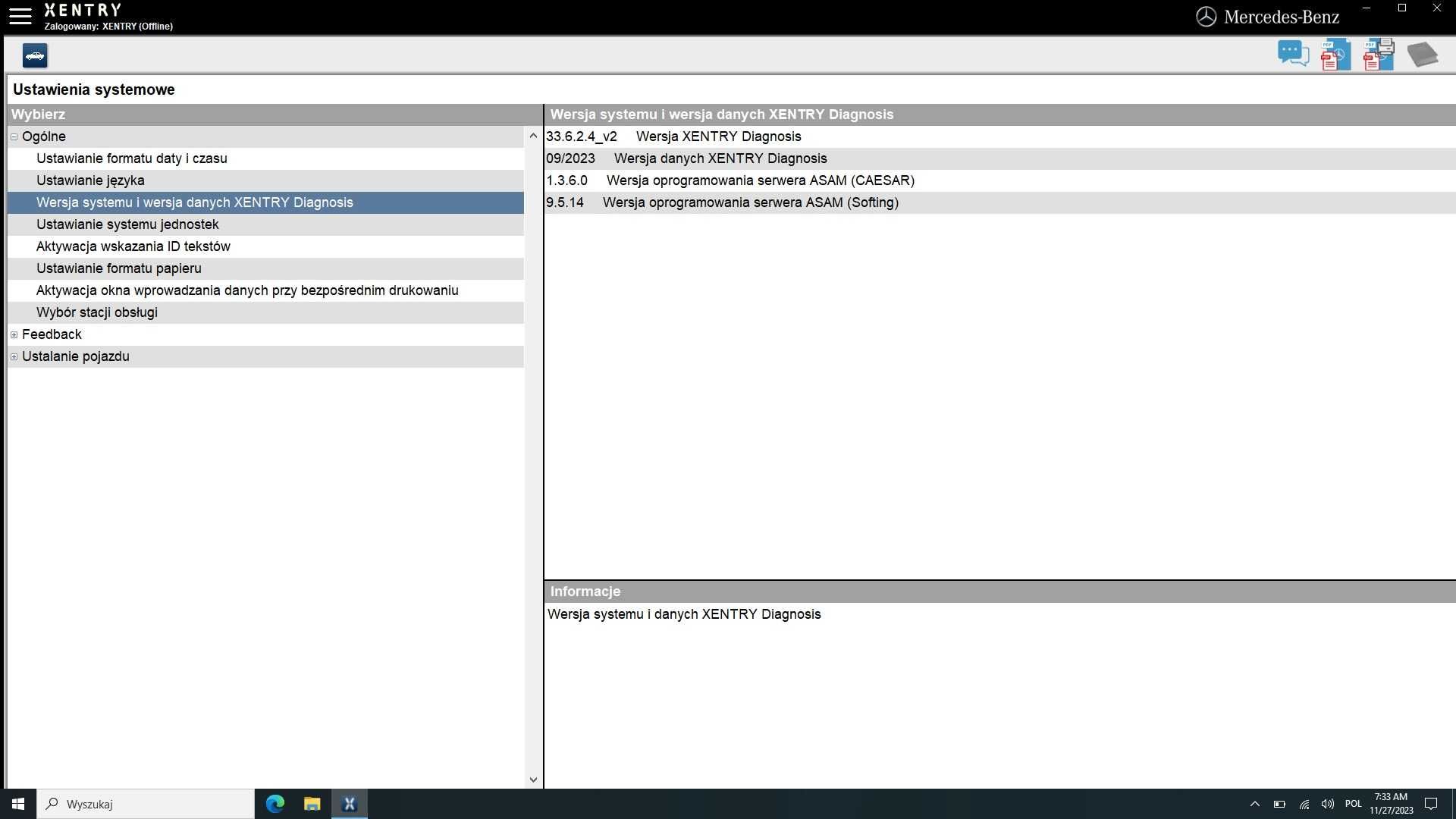 SSD+Interfejs Passthru Mercedes Xentry DAS 09/2023 DTS Vediamo FULL PL