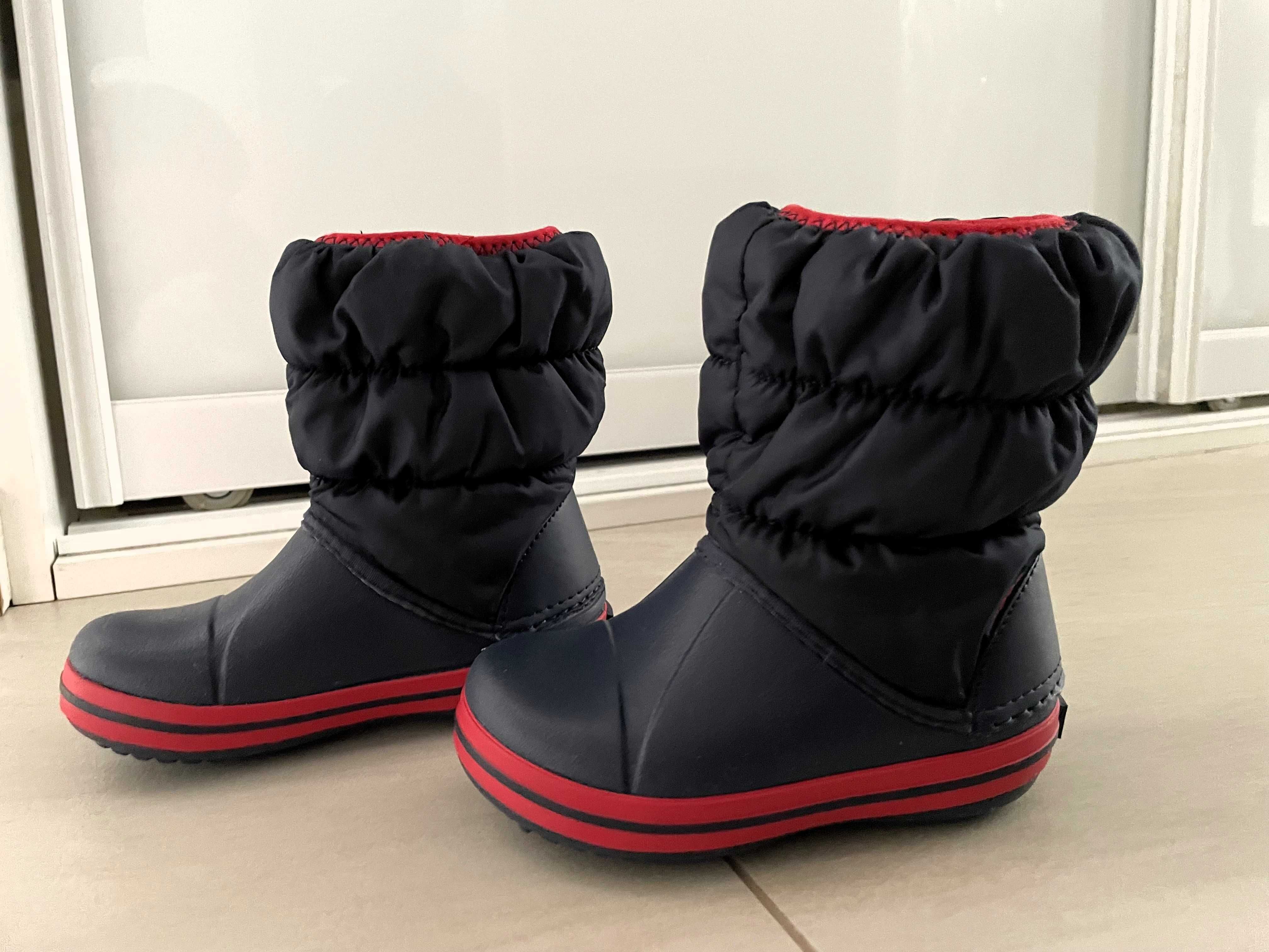 Kozaki ocieplane Crocs - dziecięce r. 24-25 (jak nowe)