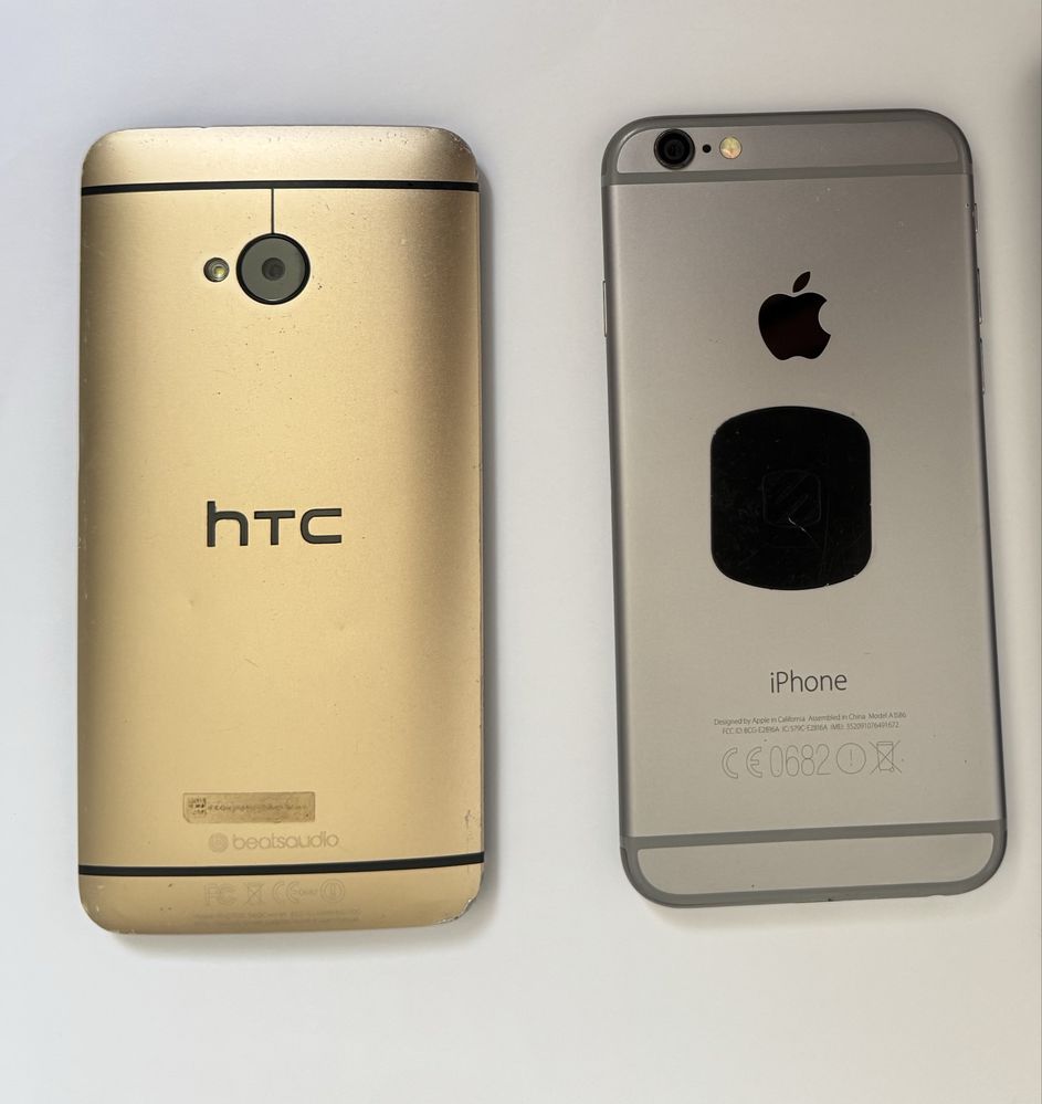 Смартфоны HTC One M8, Xiaomi Redmi, ZTE.