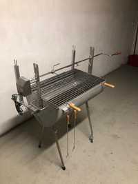 Churrasqueira inox para pernil e frangos