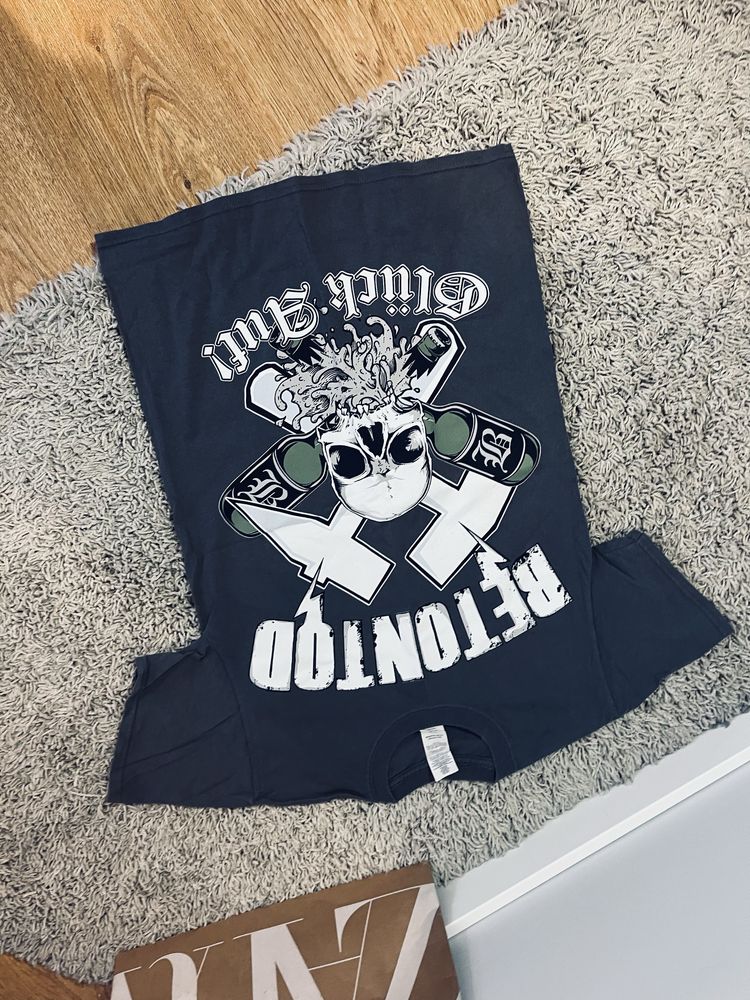 T-shirt meski z nadrukiem rozm S czaszka top meski