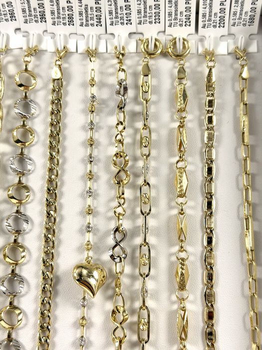 Złota bransoletka nowa