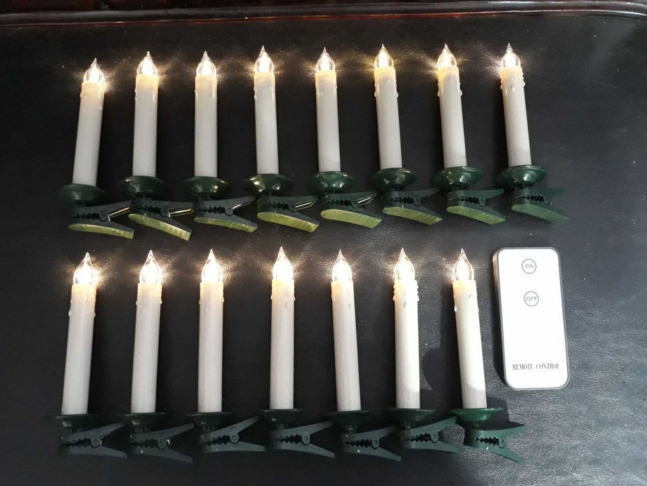 Безпровідні LED свічки 15 штук з пультом,висота 13см