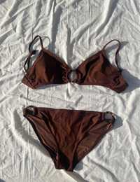 Dwuczęściowy strój kąpielowy brązowy Bikini L 40 H&M