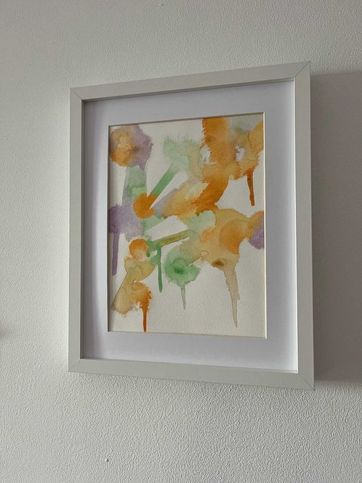 Pintura abstrata em acrílico