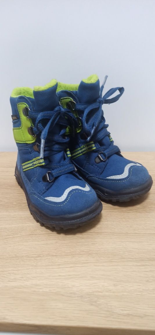 Śniegowce buty zimowe odblaski Superfit 24 niebieskie Gore-Tex