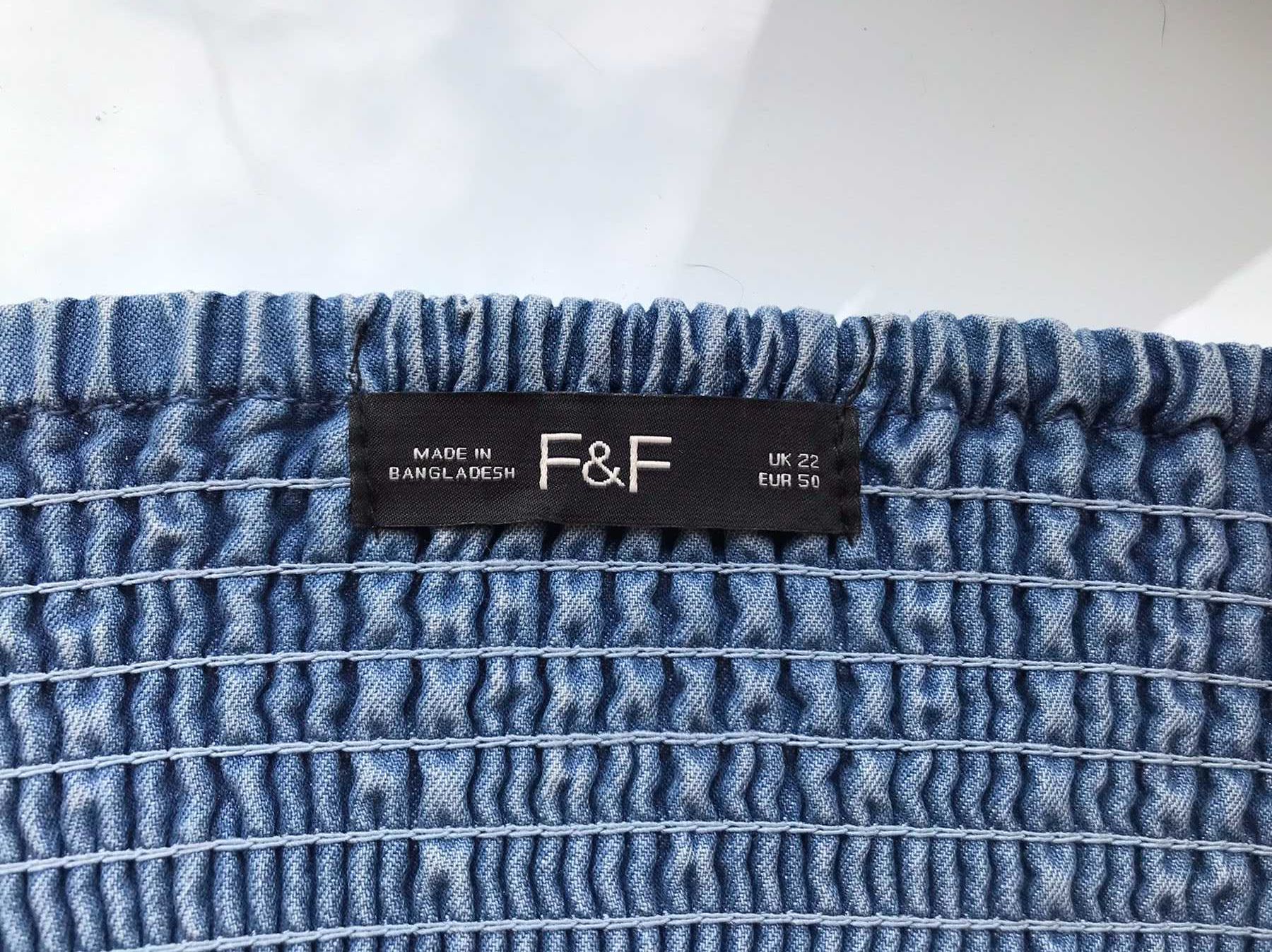 Джинсовое платье сарафан F&F размер 54-56.