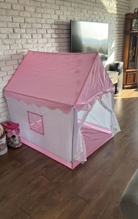 Namiot domek dla dzieci zamek palac do pokoju ogrodu domu + lampki LED