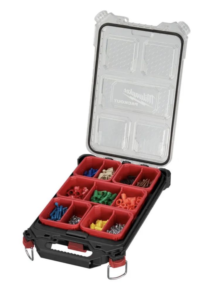 Ящик органайзер тонкий компактний MILWAUKEE PACKOUT 4932471065