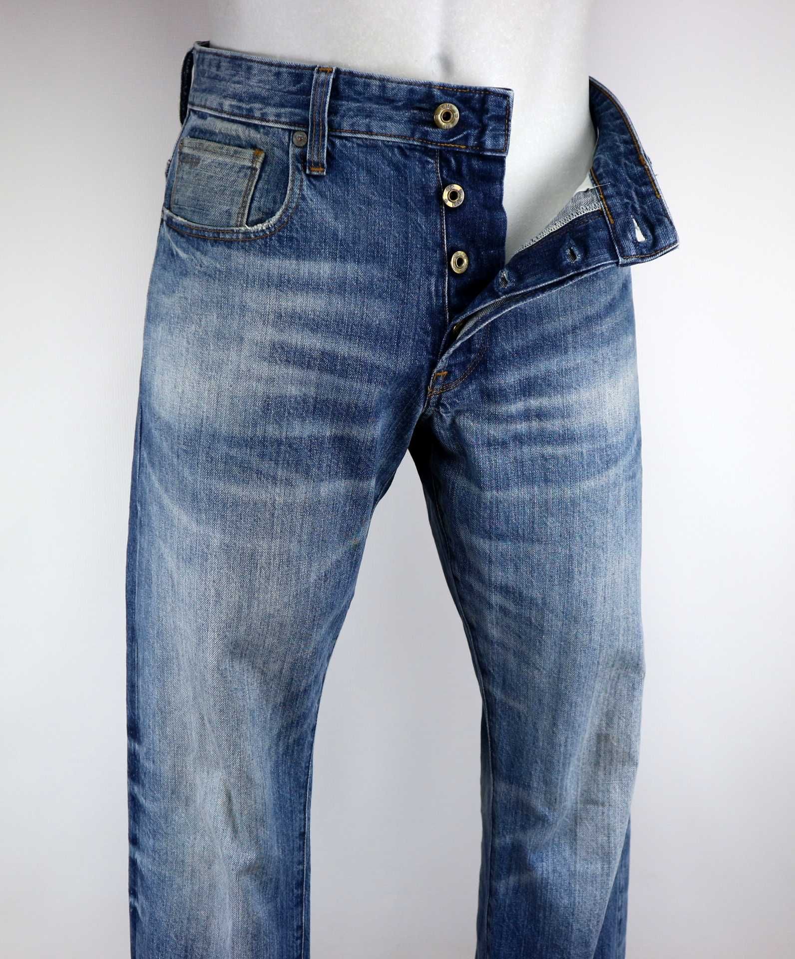 G-Star Raw 3301 Tapered spodnie jeansy W33 L36 pas 2 x 47 cm