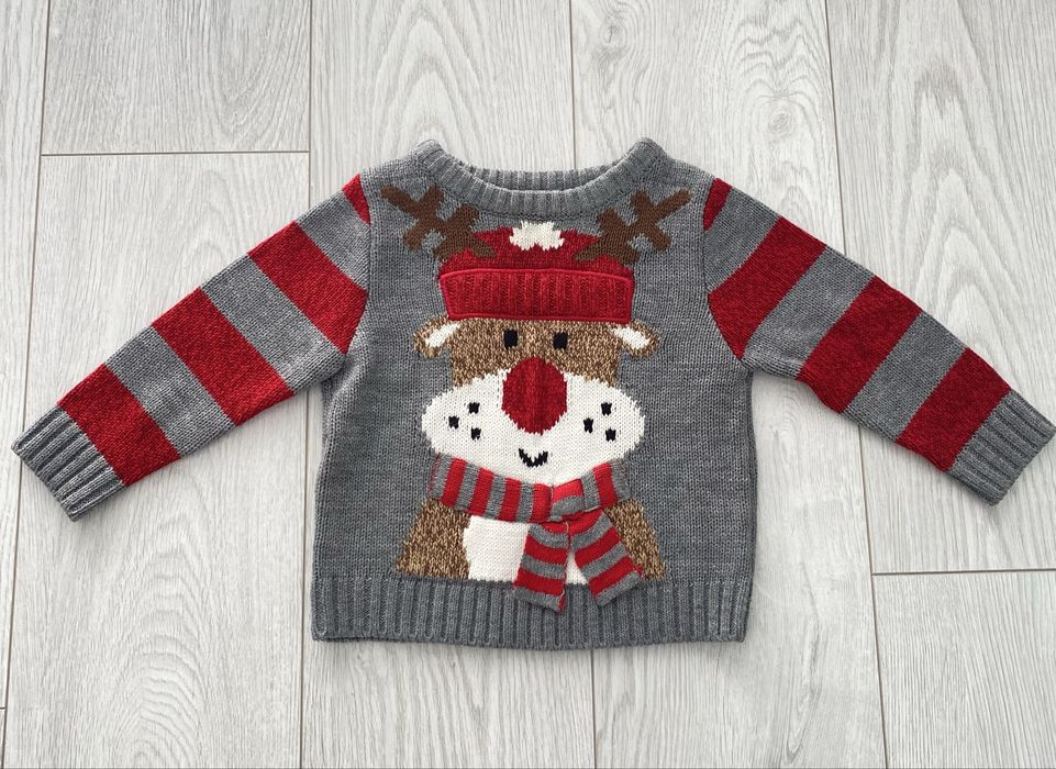 Новорічна кофта George на малюка р.80-86