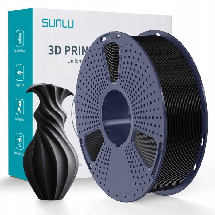 Filament Sunlu PLA Black Czarny 1kg 1,75mm