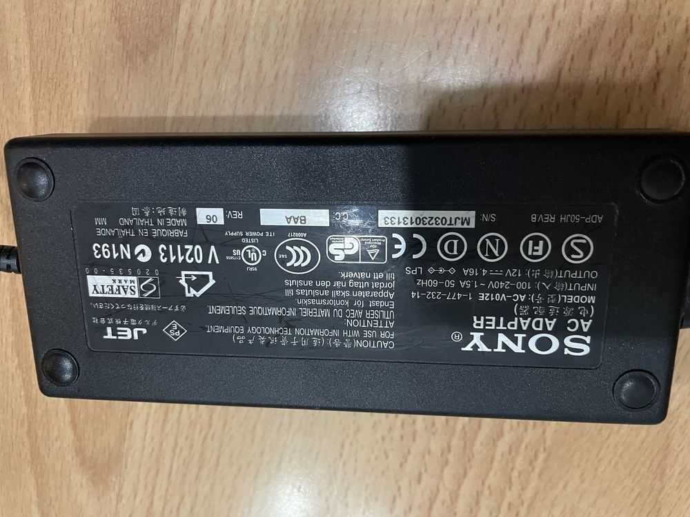 Zasilacz do monitora SONY AC-V012E 12V 4.16A 49.92W 6.5x4.4