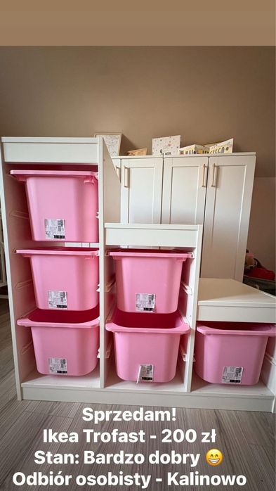 Ikea Trofast! Różowo-biała