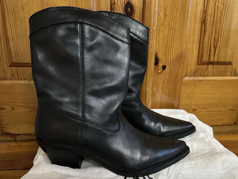 Шкіряні козаки Zara 41 р