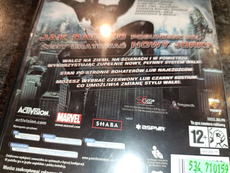 Spider-Man Web Of Shadows Pc stan bardzo dobry sklep