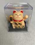 Kot Mini Maneki-Neko/Lucky Cat/machający łapka, Żółty/Yellow