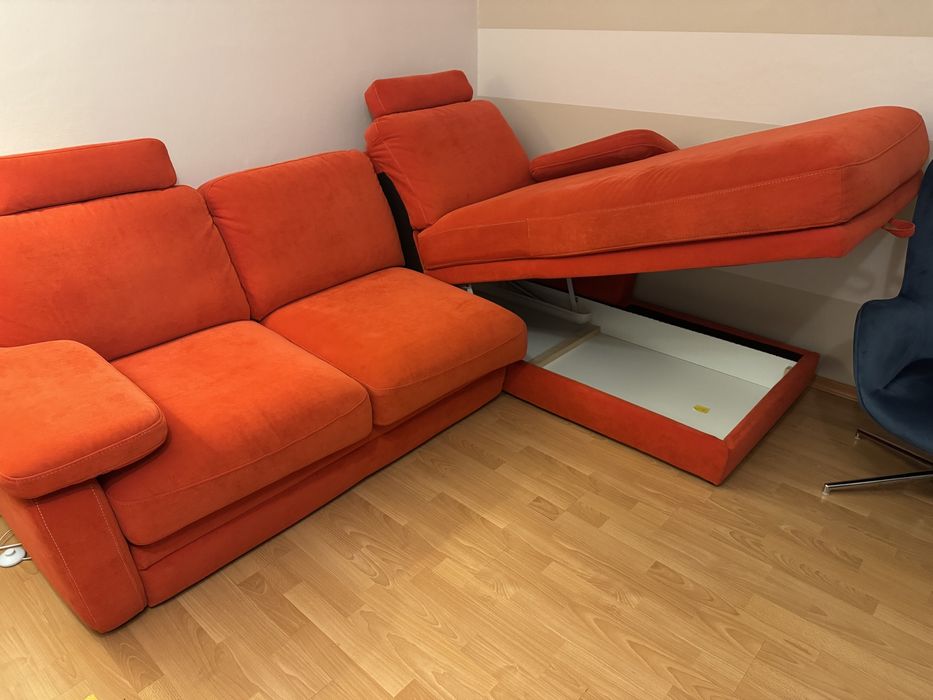 Narożnik Kanapa Czerwona zadbana