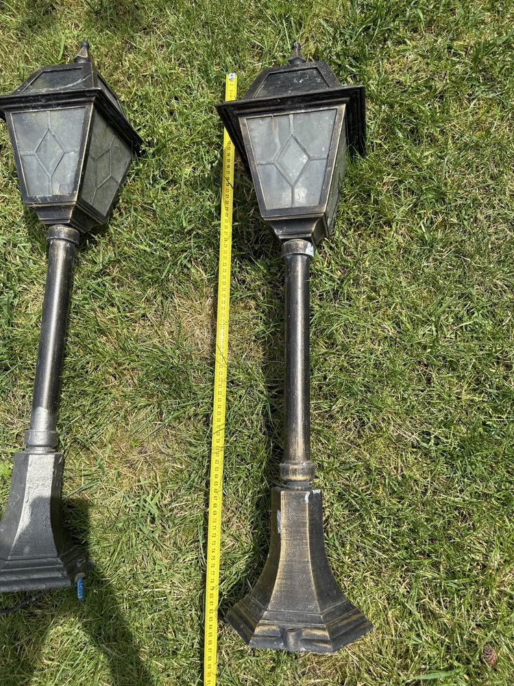 3 lampy ogrodowe