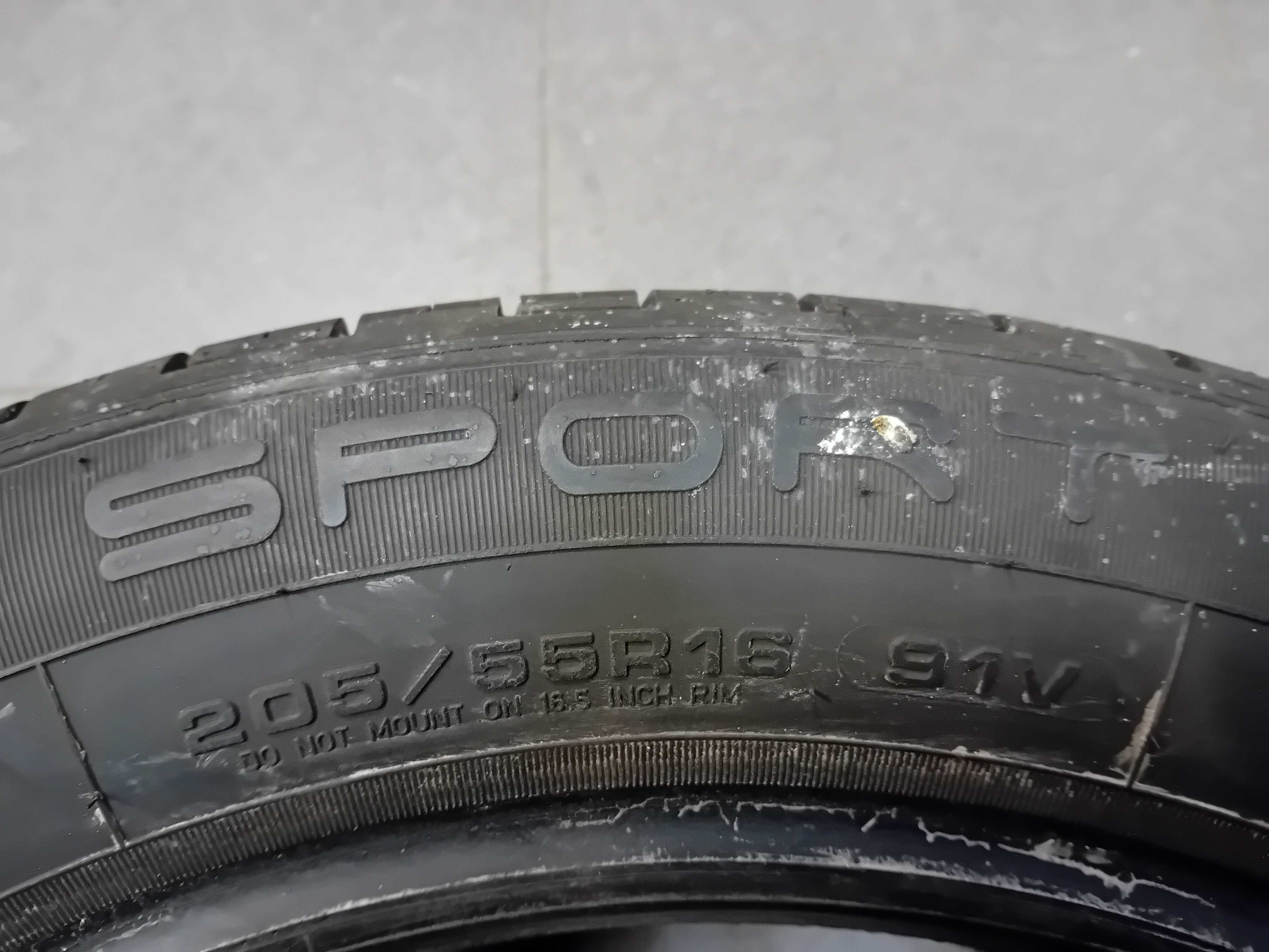 Opona 205/55/16 DUNLOP SPORT bieżnik 6mm 20 rok F-VAT