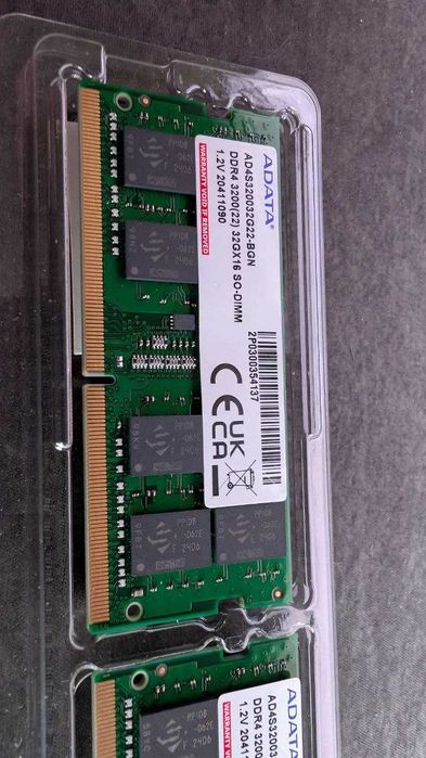 Модуль пам'яті SODIMM DDR4 32GB 3200 MHz ADATA (AD4S320032G22-BGN)
