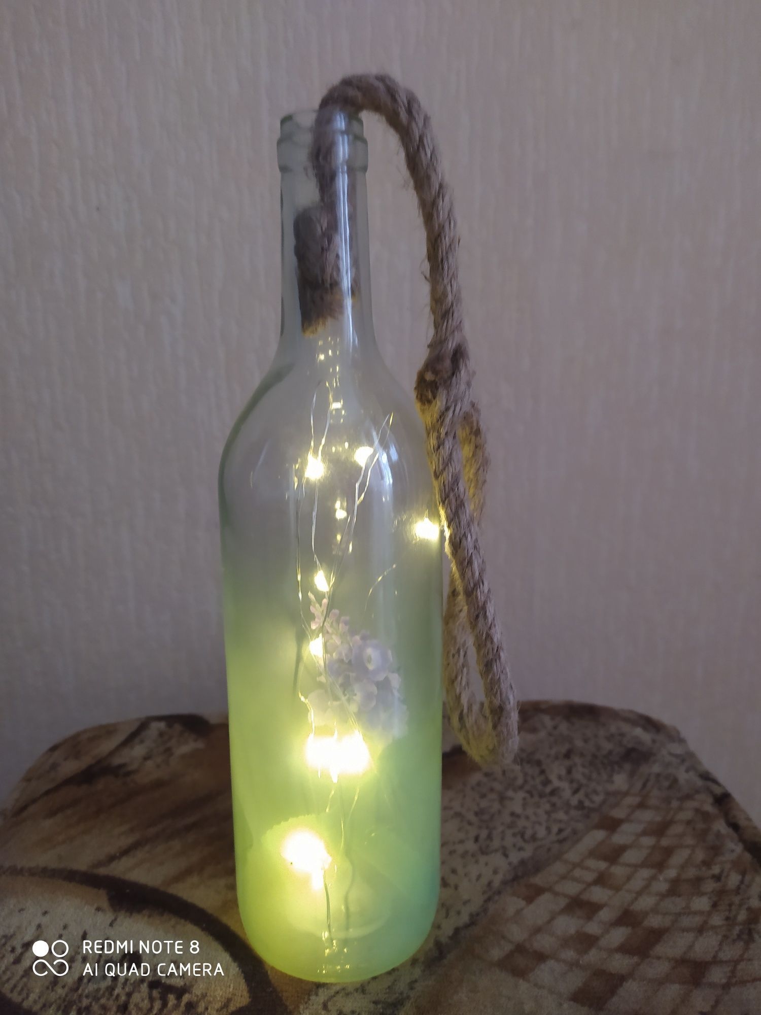 Бутылка-светильник