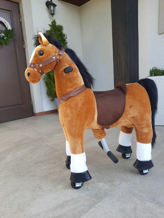 NOWY 3-6 lat koń mechaniczny konik na kółkach pony horse