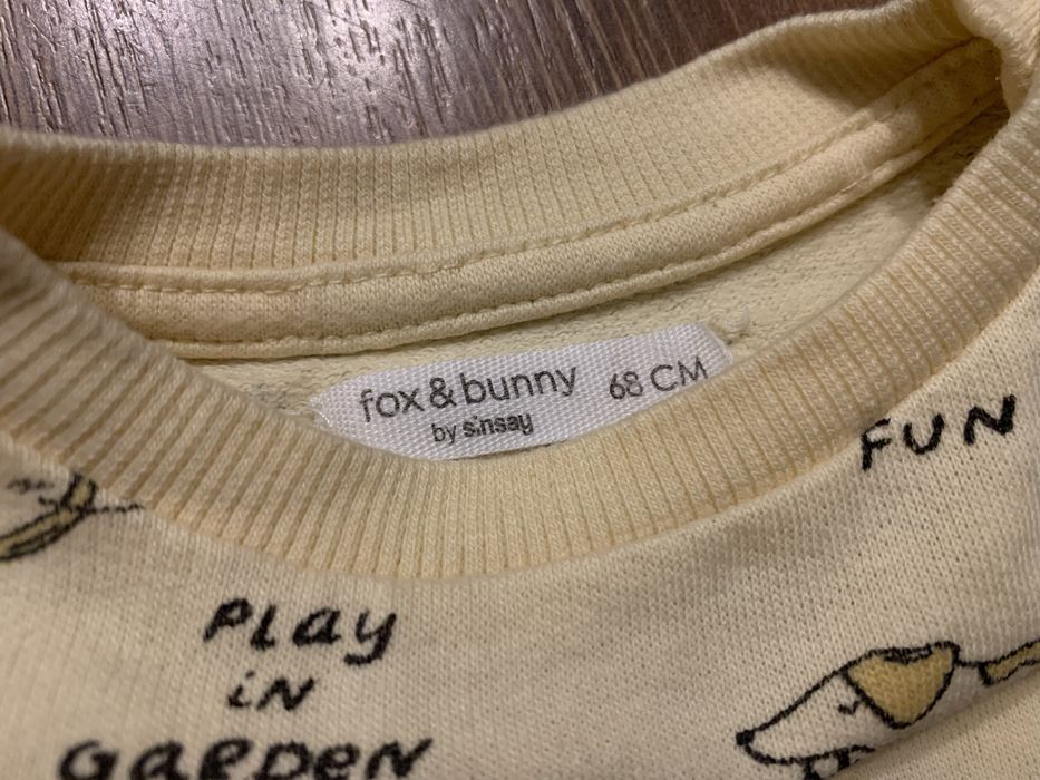 Żółta bluza niemowlęca Fox&Bunny pieski r. 62 68 bluza chłopięca