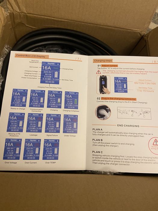 В наявності !!!Швидка відправка .Зарядне Feyree 16A 3,5 kw Type2..
