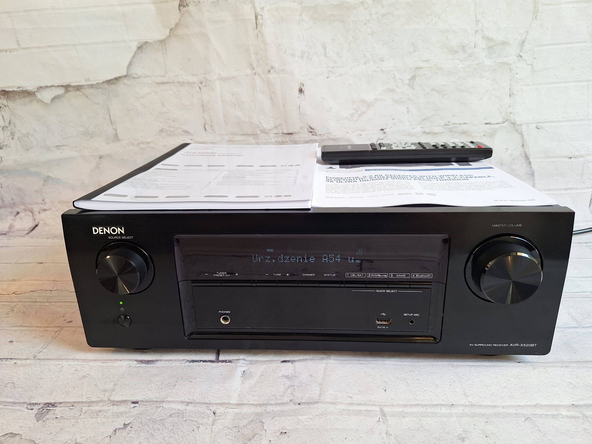 5.1 DENON AVR-X520BT 4k 60p Bluetooth optyk usb