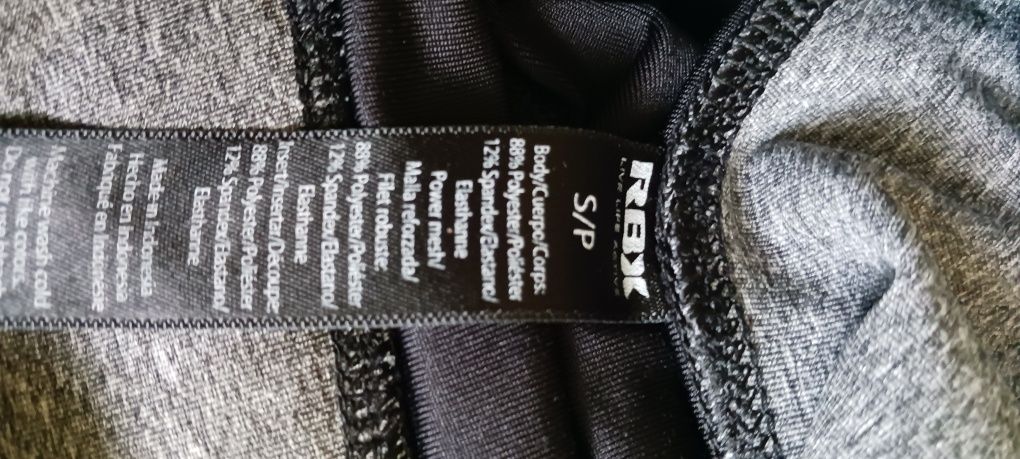 Czarne legginsy z białymi wstawkami RBXr.ozm.38