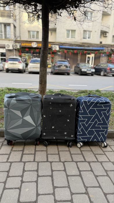 Чохол на валізу з принтом  Захисний чохол для чемодана