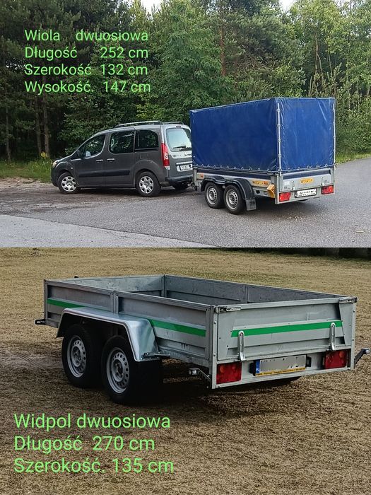 Wypożyczalnia przyczep / przyczepka do wynajęcia / dłuzyca / laweta