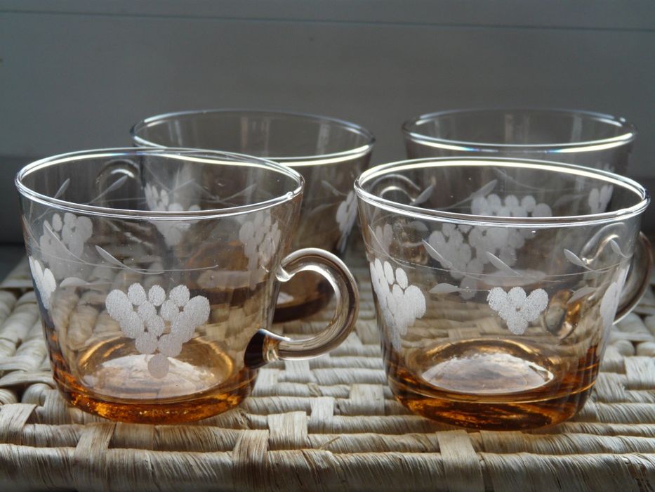 4 małe szklaneczki PRL