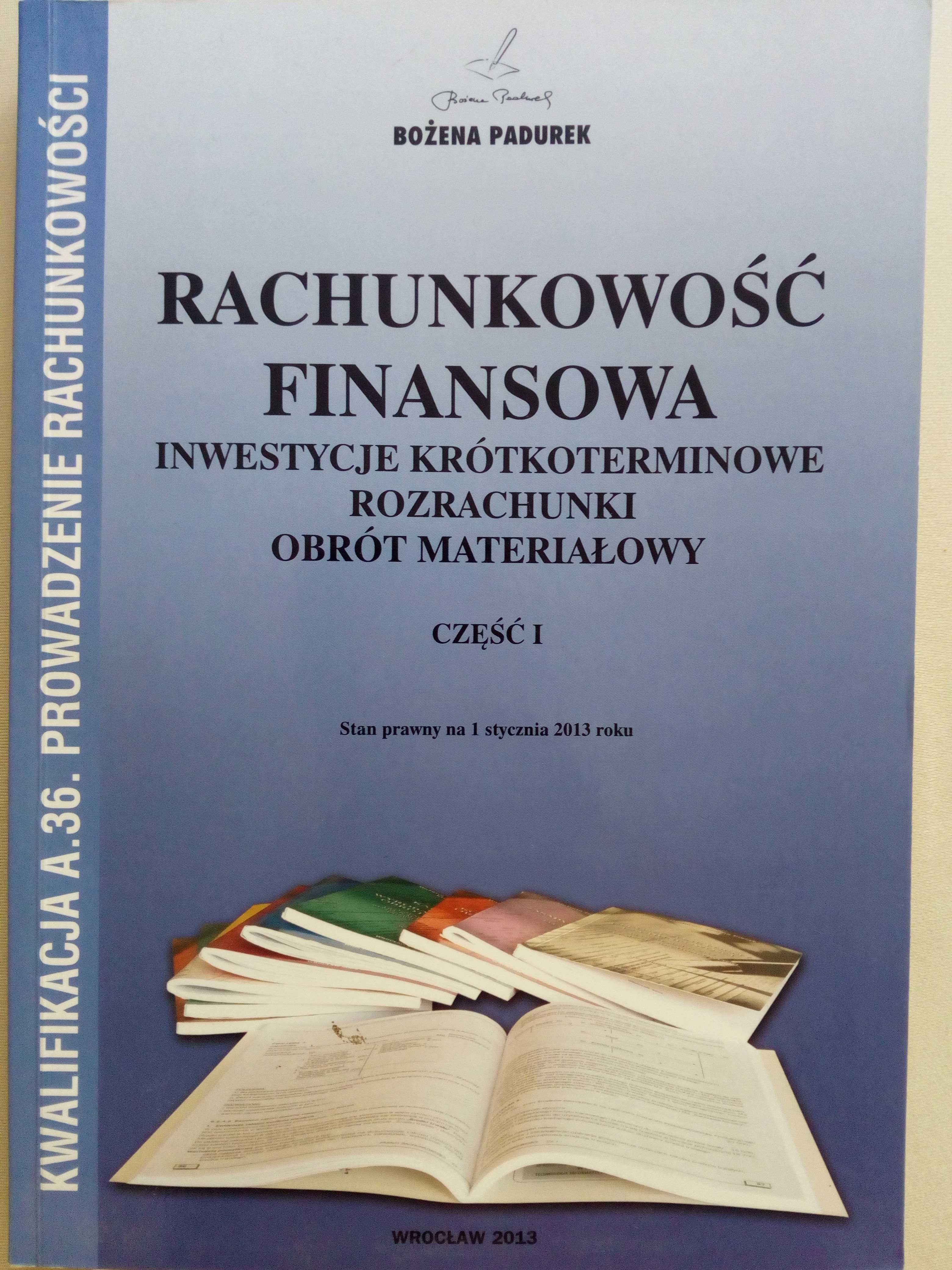 Padurek Bożena podręczniki do rachunkowości/księgowości ! Stan IDEALNY