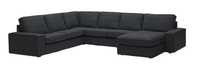 Narożna sofa z szezlągiem antracyt, Ikea_KIVIK  - rezerwacja