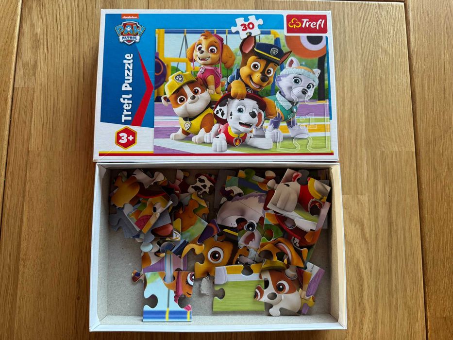 Zestaw Puzzle Czuczu, Zwierzęta i ich dzieci, Psi Patrol 3+ =OKAZJA=