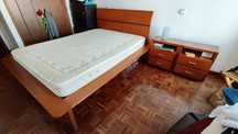 Mobília de quarto, madeira e laminado
