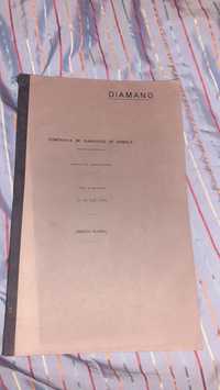 Relatório companhia diamantes Angola 1934 raro colonias