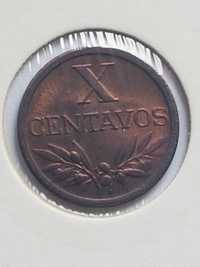 Moeda X Centavos Bronze República 1955 (MBC+)