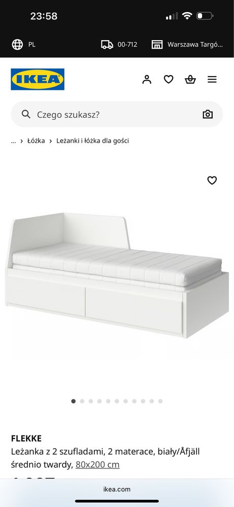 Łóżko IKEA Flekke