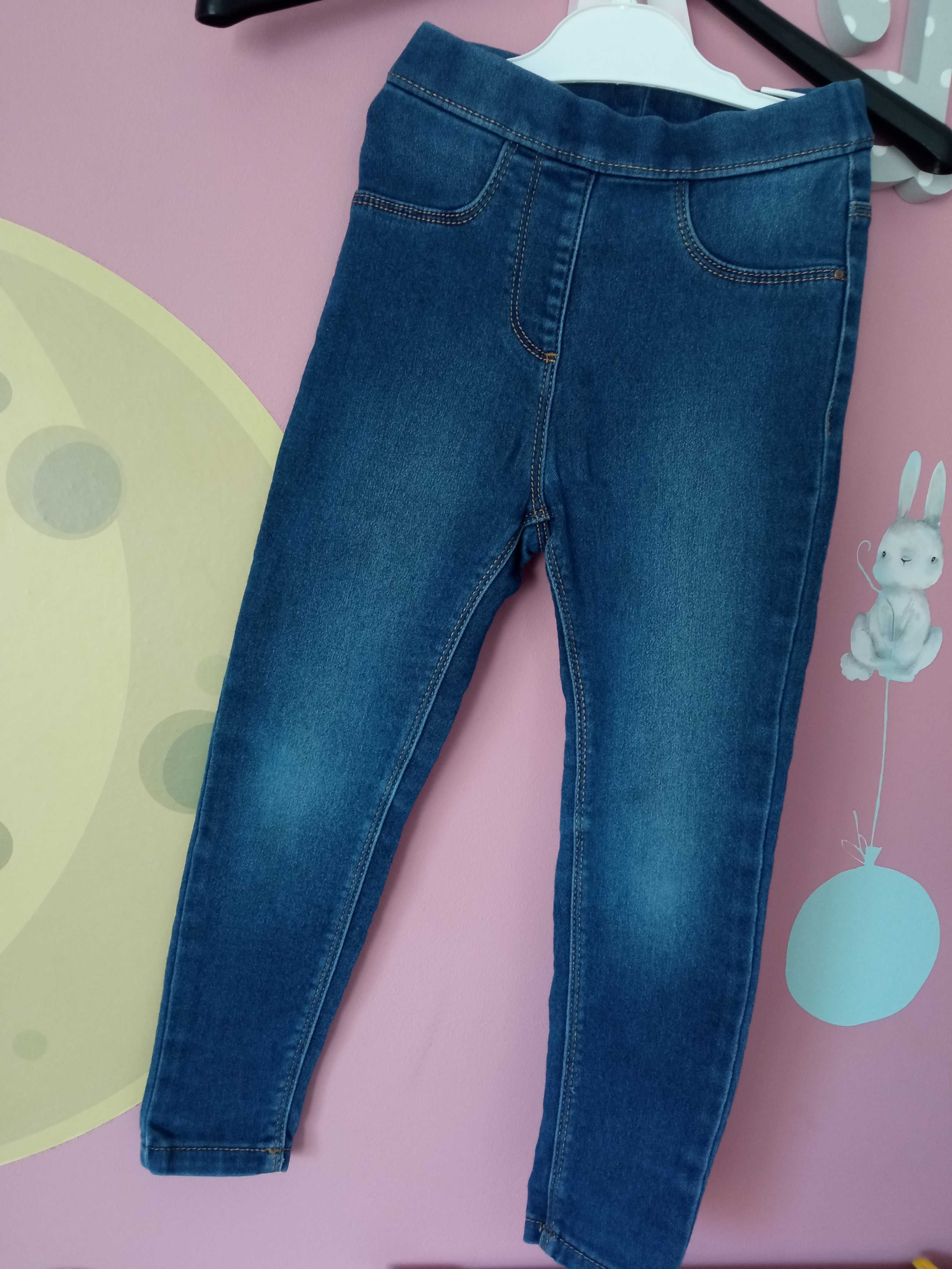 Spodnie jeansowe jegginsy rurki treginsy George 104/110