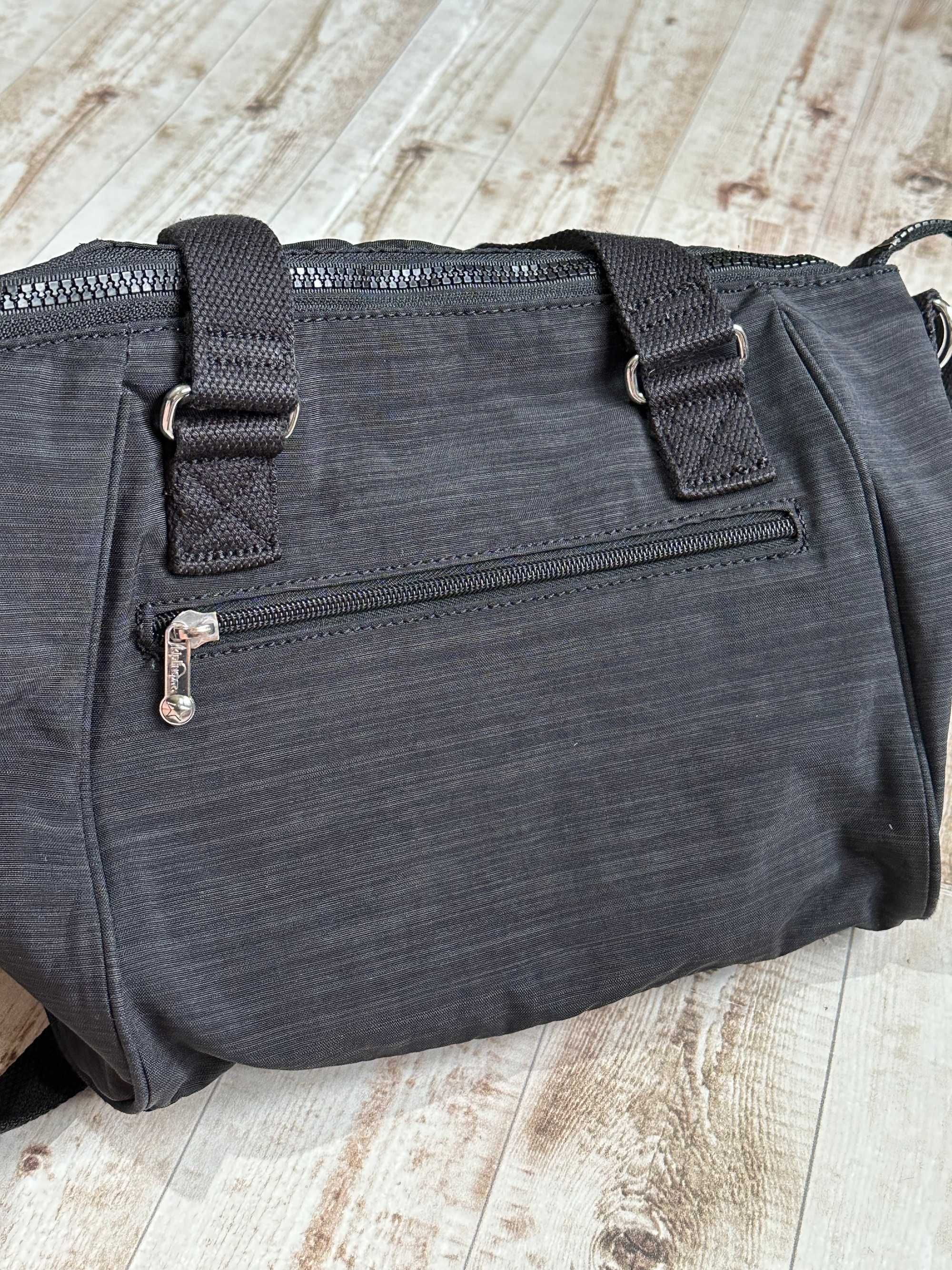 KIPLING AMIEL grafitowa torba torebka na ramię listonoszka