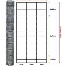 Siatka ogrodzeniowa leśna 180/13/30 L - rolka ok.41m